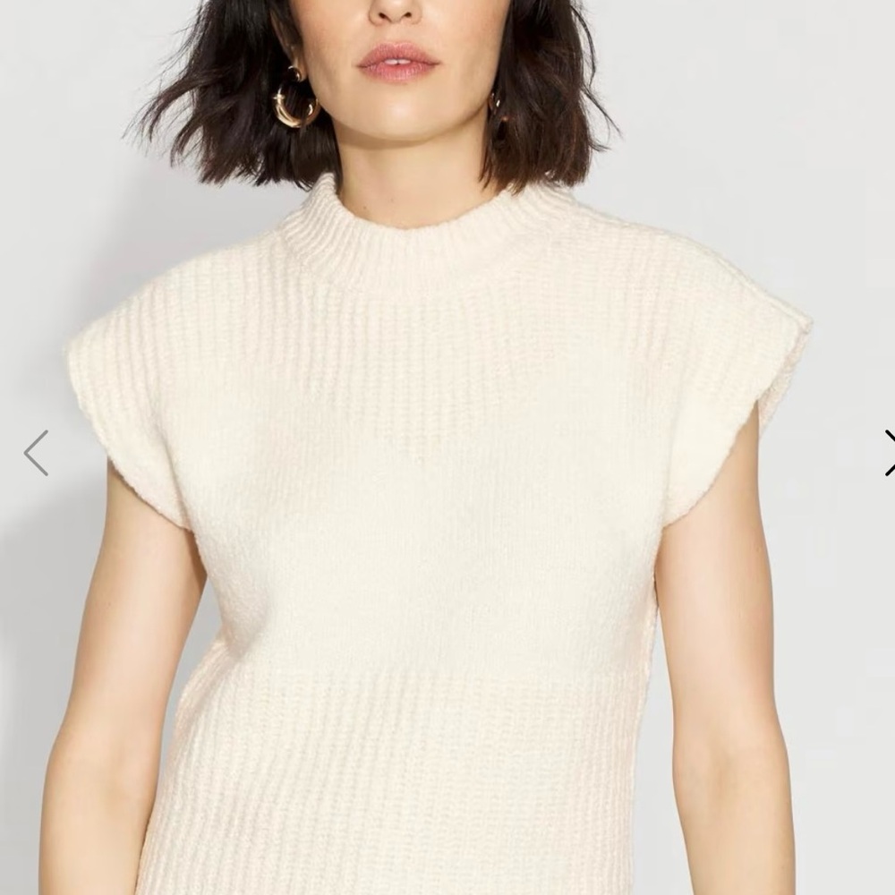 White House Black Market Mock Neck Sweater Vest